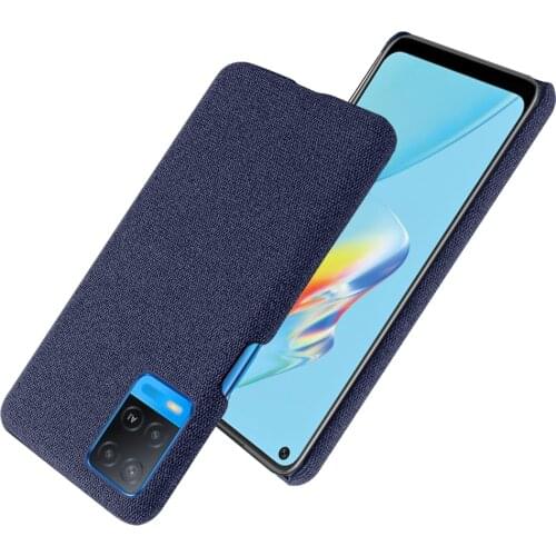 Cloth Texture Fit Phone Case On The For OPPO A54 Coque Luxury Febric Antiskid Cover For Oppo A 54 4G 6.51" 2021 Capa Funda