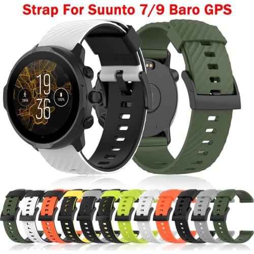 Band For Suunto 7/9 Replacement Wristband Soft Silicone Sports Watch Strap For Suunto 9 Baro/9 Spartan/9 GPS Watch Band Bracelet
