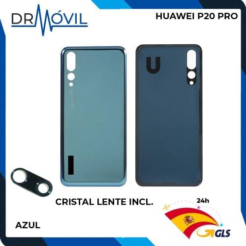 Tapa Trasera para Huawei P20 PRO Bateria Back Cristal color AZUL, incluye Adhesivo