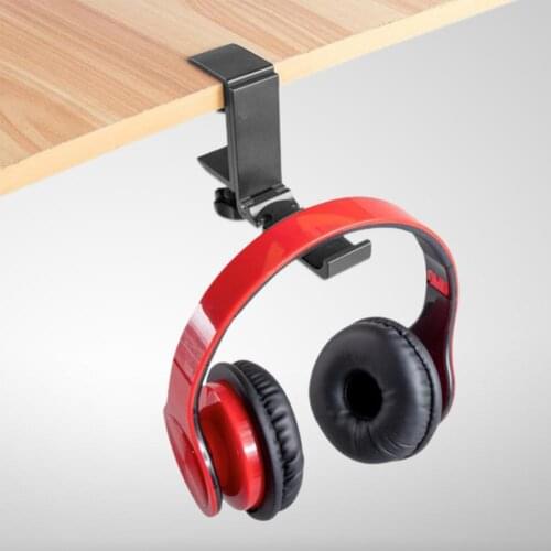 Universal Metal Earphone Holder Hook Under Desk Headphone Stand Gaming Headset Hanger With Adjustable Clamp For Headsets Bags