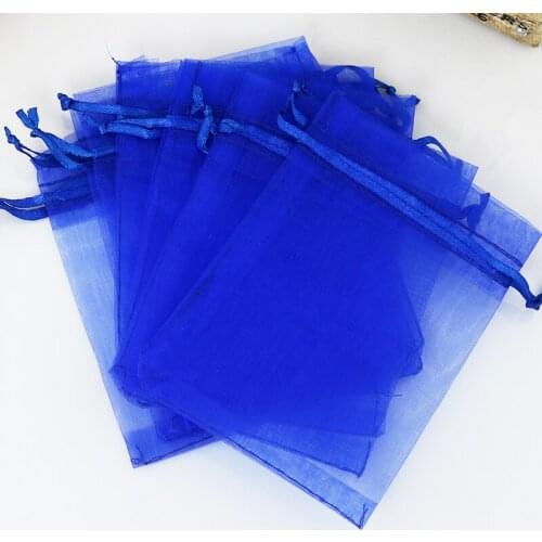 100pcs/lot Royal Blue Organza Bag 30x40cm Large Wedding Decoration Boutique Gifts Jewelry Packaging Bags Organza Gift Bags Pouch
