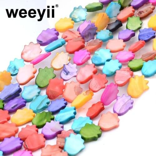 11x15mm Colorful Natural Palm Shape Shell Beads Spacer Beads For DIY Jewelry Making Handmade Accessories Findings