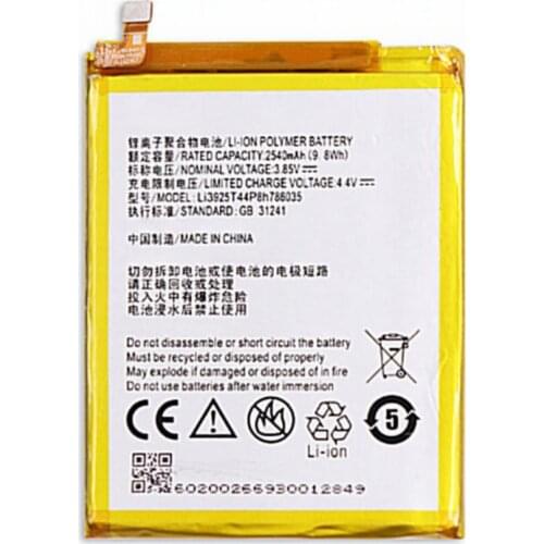 2540mAh Li3925T44P8h786035 For ZTE Blade BA910 A910 5.5inch Xiaoxian 4 BV0701 910 Cellphone High quality Replacement Battery