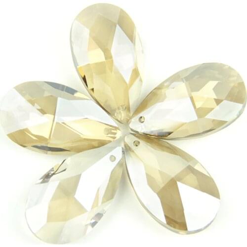 38mm/50mm/63mm/76mm Cognac Crystal Chandelier Parts Almond Crystal Chandelier Beads Lighting Prism Pendant Hanging Parts