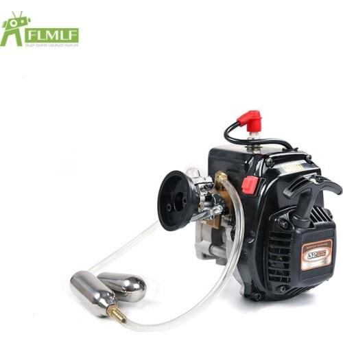 4 Bolts 32CC Engine with Booster Pump Set Fit for 1/5 HPI ROFUN BAHA ROVAN KM BAJA Losi 5ive T FG GoPed RedCat Toys Game Parts