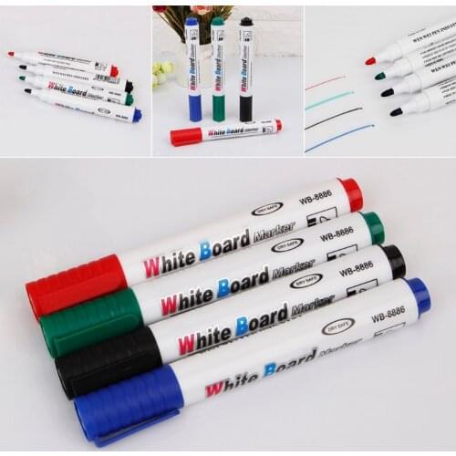 4 Colors Erasable Whiteboard Marker Pen Environment Friendly Marker Office School Home
