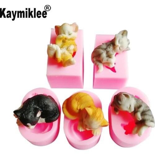 5 Styles NEW Cats Silicone Mold Chocolate Jelly Gumpaste Sugarcraft Cake Decorating Tool Fondant Mould C374