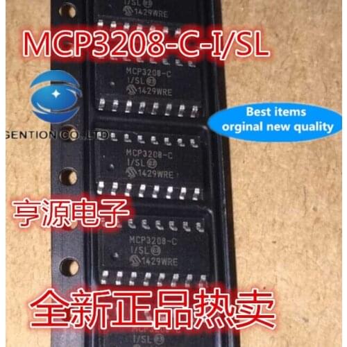 5PCS MCP3208-C-I/SL MCP3208 MCP3208-C MCP3208-CI/SL MCU in stock 100% new and original