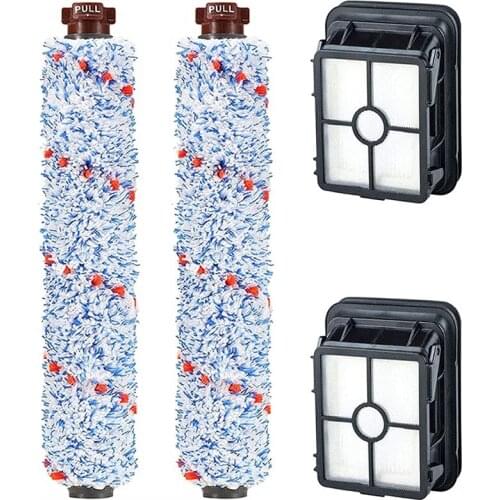 AD-1868 Multi-Faceted Brush Rolls and 1866 Filters, Suitable for Bissell Crosswave 1785 2306 Series Vacuum Cleaners