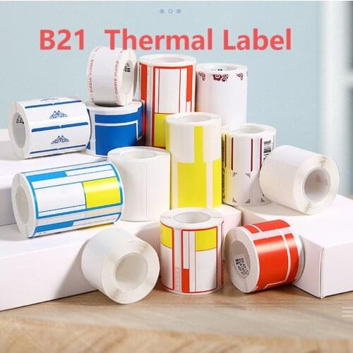 B21 Printing Label Supermarket Waterproof Anti-Oil Tear-Resistant Price Label Pure Color Scratch-Resistant Stickers Paper