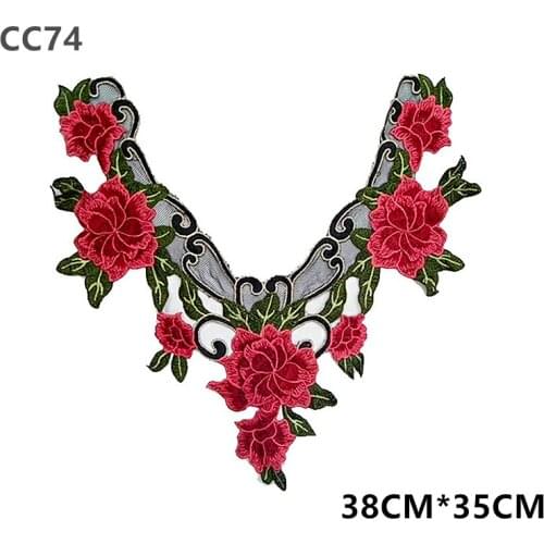 Color net Embroidered network venise lace flower applique collar T-shirt Tuxedo clothing Accessories CC74