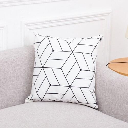 Geometric Black White Cushion Covers Throw Pillow Sofa Pillow Case Pillow Cushions Pillowcase Bed Home Car Decoration 45cmx45cm