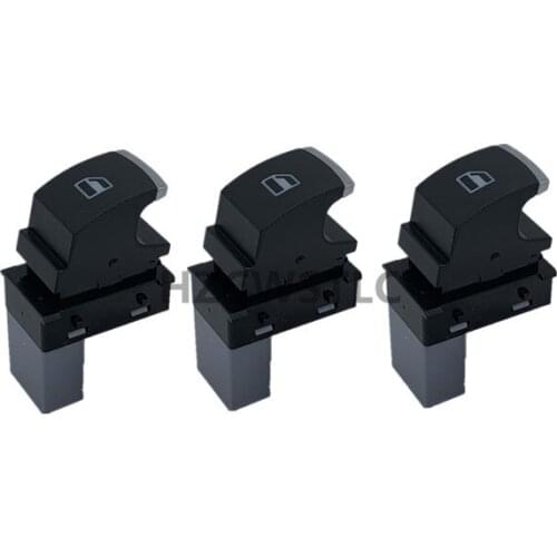 3PCS Free Shipping 5ND959855 CHROME WINDOW SWITCH For VW Golf MK5 MK6 Tiguan Touran Jetta Passat