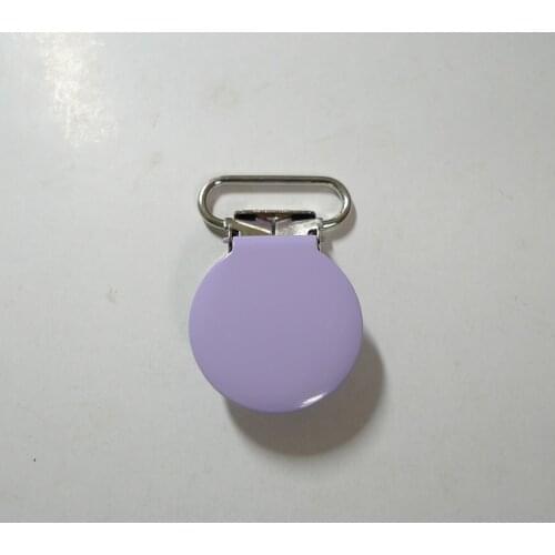 25pcs 20mm 3/4" #32 LAVENDER Round Pacifier Clips