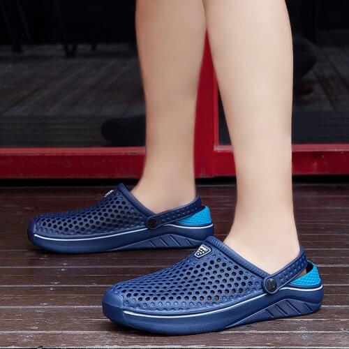 Summer Men Women Slippers Outdoor Garden Shoes Clogs Quick Dry Beach Slippers Massage Mules Flip-Flops Indoor Home Slides Loafer