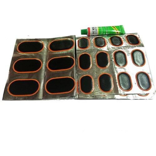 48 Pcs Bicycle Tire Patch With 1 Glue Round Bike Tyre Rubber Patch Tire Inner Tube Puncture Patch ​for Cycling Bike Repair Too