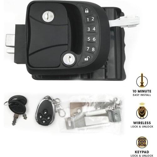 RV Keyless Entry Door Lock Caravan Remote Lock for Camper RV Caravan Trailer Boat Motorhome Door Handle Latch