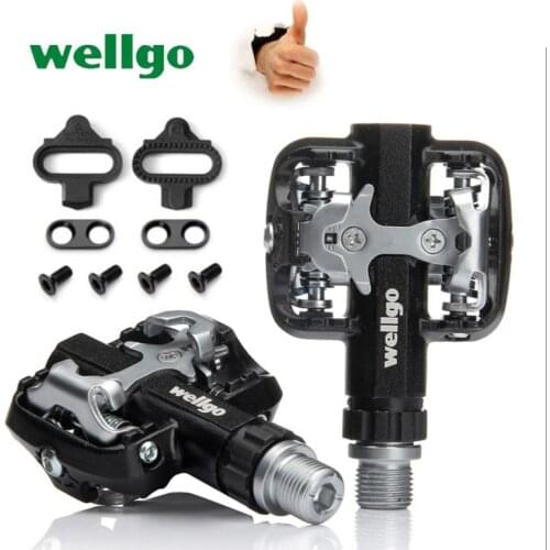 Wellgo Wm001 Self-Locking Pedals Ultralight Road Bike Clipless Pedal Magnesium Alloy Folding Cycling Bicycle Foot Pegs Pedals