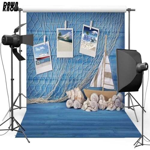 DAWNKNOW Conch Picture Vinyl Photography Background For Baby Floor New Fabric Polyester Backdrop For Wedding Photo Studio F1493