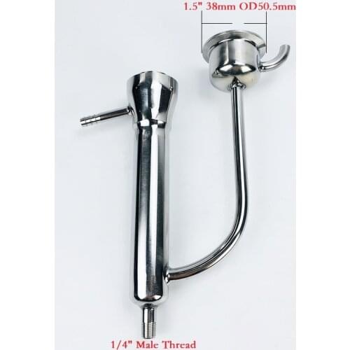 Integral Tri-clamp Parrot Body Connection 1.5"(38mm) OD50.5 Wth 1/4" Male Thresd For Distillation Stainless Steel 304