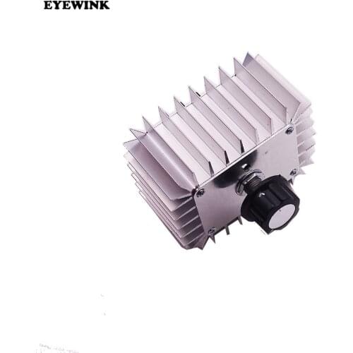 High Power Electronic Voltage Regulator Switch 5000W AC 220V Regulator SCR Dimming Thermostat Aluminum Alloy Cooling