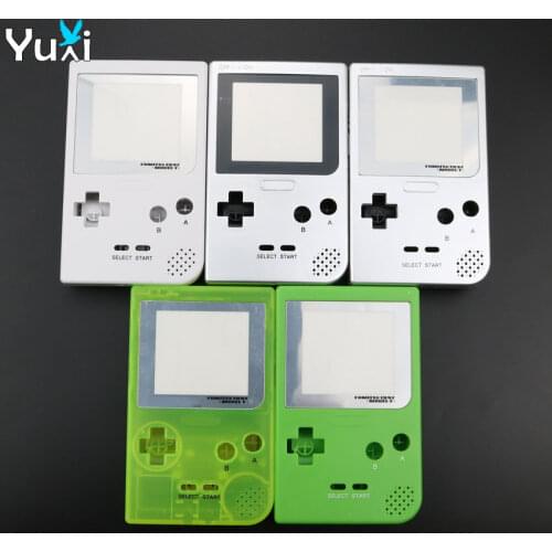 YuXi White Silver Clear Green Plastic Shell Case Cover Replacement For Gameboy Pocket Game Console Housing For GBP