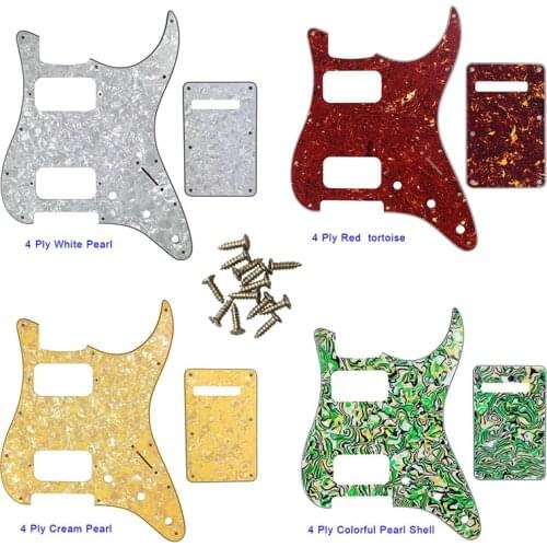 Guitar Parts - For US 11 Screw Hole Standard Strat ST HH Humbucker Guitar Pickguard & Back Plate Scratch Plate