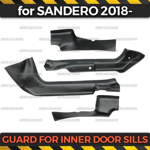 Protective covers for Renault / Dacia Sandero 2018- of inner lining ABS plastic door sills interior molding of carpet styling