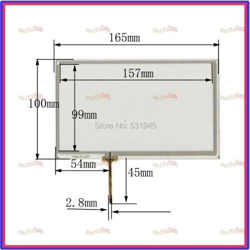 ZhiYuSun HLD-TP-1277 NEW 7 Inch Touch Screen 165*100 for industry applications 165mm*100mm for GPS GLASS