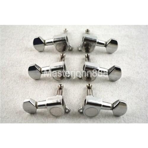 1 Set of Silver Acoustic Guitar Tuning Pegs Tuners Machine Head 3L+3R Free Shipping