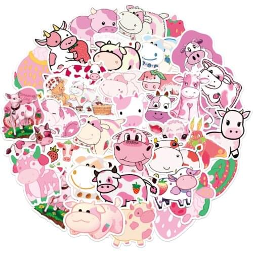 10/50Pcs/lot Meng cow expression Sticker Decal For Phone Car Case Waterproof Laptop Album diary Backpack Kids Toy Stickers