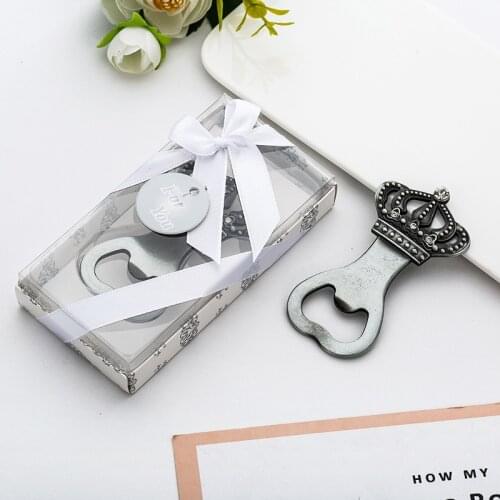 10 pcs/lot Party Favors Wedding Souvenir Gifts Crown Bottle Opener Presents For Baby Shower Guest Giveaways