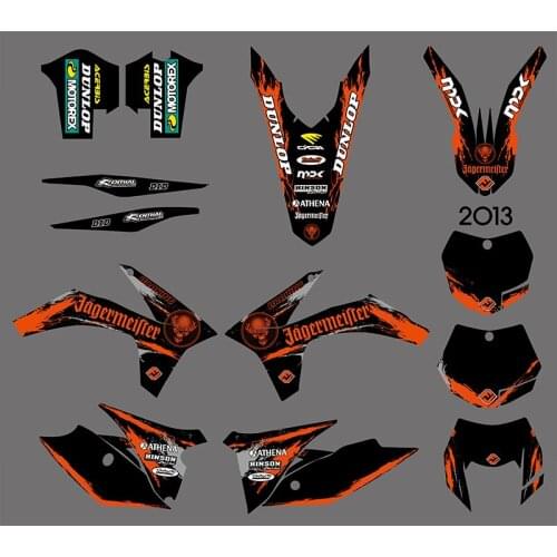 2012 2013 EXC Motorcycle ATV Parts Accessories Decals & Stickers for KTM Motor Bike Graphics Kit