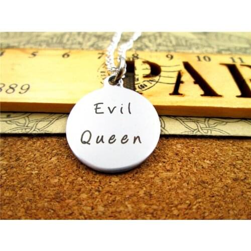 3pcs/lot Fashion stainless steel necklace "Evil queen" Pendant necklace Jewelry Gift more style for choosing