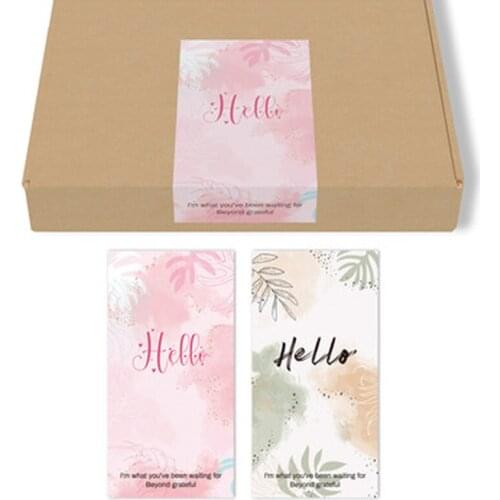 50Pcs/Pack "Hello, I'm what you've been waiting for" Flower Sticker Seal Label for Small Business Gift Decor Thank You Stickers