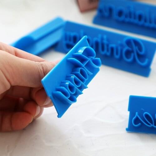 6pcs/Set Alphabet Number Letter DIY Baking Cake Mold Biscuit Cookie Stamp Embosser Fondant Decorating Tools Kitchen Accessories