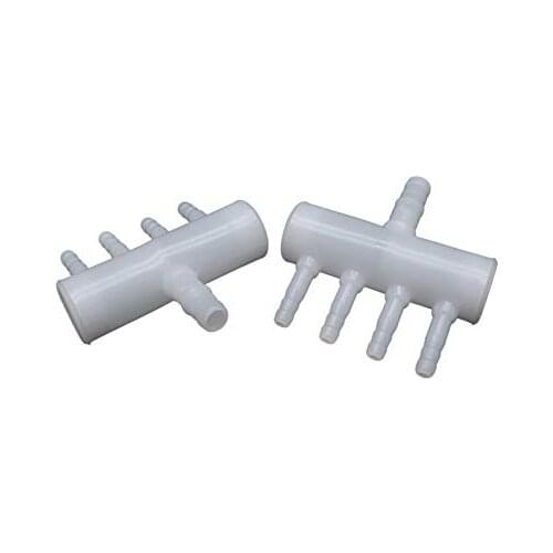 Aquarium air valve, multiplex air terminal for share air from compressors ( one 8mm in). (4 x out 4mm ) 1pcs