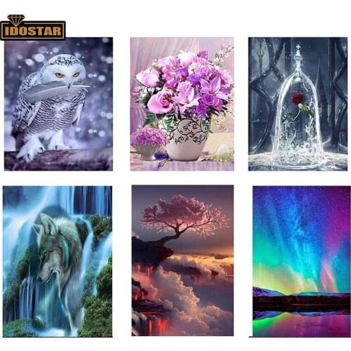 Full Square Drill 5D DIY Diamond Painting flower animal landscape paintings Embroidery Cross Stitch Home Decor Gift