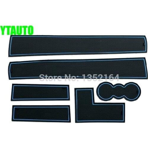 Auto anti-slip cup holder mat non slip door gate pad for skoda superb 2009- 2013 2014, car styling