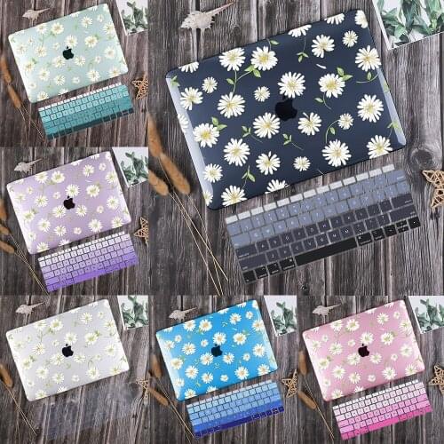 Case For MacBook Air Pro Retina 11 12 13.3 15 16 inch 2020 A2337 A2179 A2338 A2289 Little Daisy Plastic Hard Cover Keyboard Skin