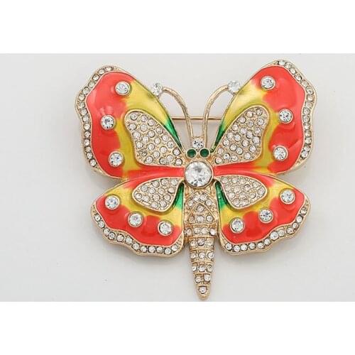 Drops of glaze butterflies butterflies set auger new winter sweater cardigan coat dust coat fashionable joker brooch