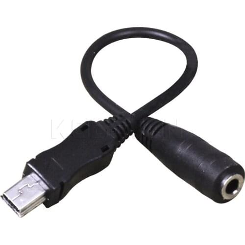 Kebidu NEW Mini USB Male to 3.5mm Jack Female Audio Cable Cord for Active Clip Mic Microphone Adapter for GoPro Camera