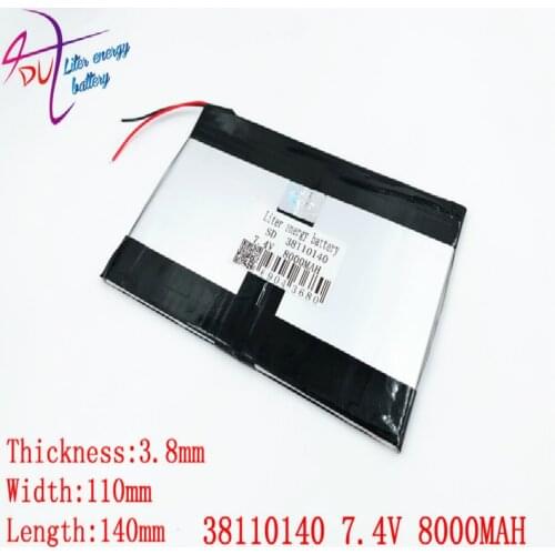 Liter energy battery 38110140 7.4V 35110140 6.6 Ah 8000MAH 40110140 large-capacity ultra-thin MID tablet
