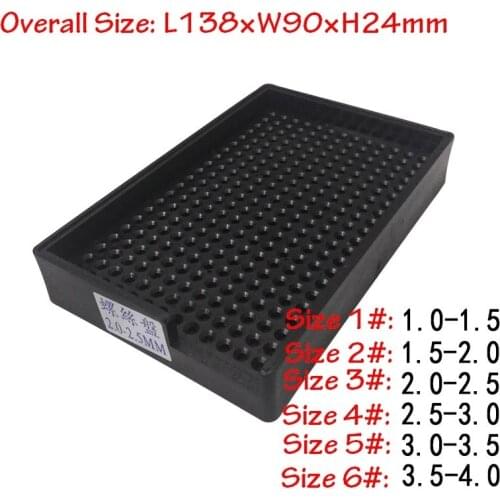 2PCS Black Plastic 2.0-2.5mm Screw Tray Holder Plastic Screw Tray Electronic hardware parts storage box Tool box-L138*90*24