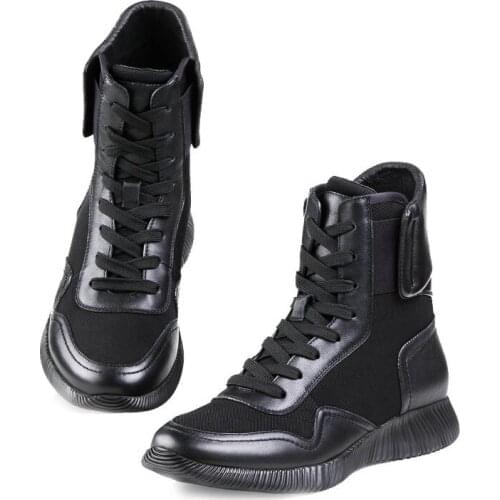 Mens New Fashion Genuine Leather Cow Winter Punk Lace Up Low Heel Mid Calf Boots Male Shoes Zapatos De Hombre Chaussure Black