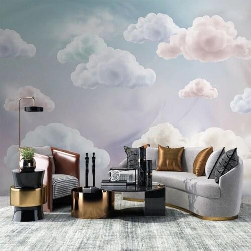 Custom Mural Wallpaper Modern Fantasy Colorful Clouds Wall Painting Childrens Bedroom Background Wall Decor Papel De Parede 3 D