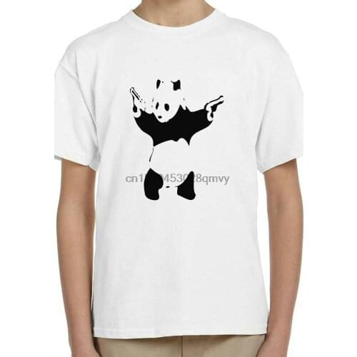 Banksy Panda With Guns Culture Art Kids Unisex Top Birthday Gift T-Shirt 26