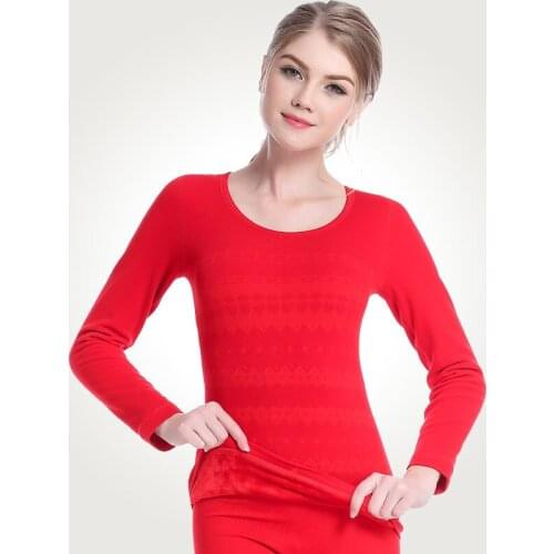 Sexy spring winter warm long johns women cashmere cotton sweater female double seamless thermal underwear suits clothes sets