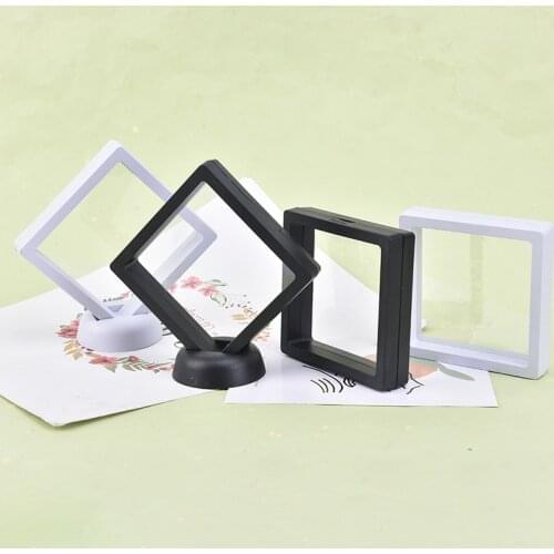 Clear Jewelry Suspended Coins Floating Display Case Stand Holder Box Pretty Shelves Holder for Specimen Display