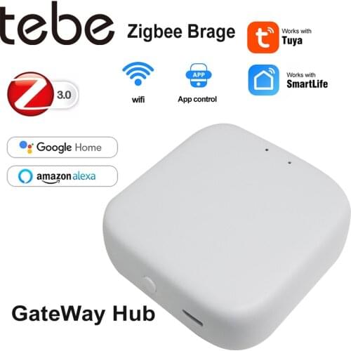 Tebe Tuya Smart Home Bridge Zigbee 3.0 Switch Gateway Hub WiFi Wireless Remote Controller Works with Alexa Google Home